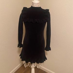 Zara Black Velvet Dress